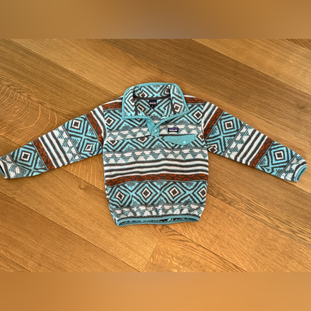 Patagonia Kids Jacket - Blue and Brown Pattern